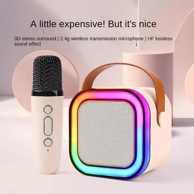 Coluna portátil Bluetooth de karaoke com microfone, 5 W