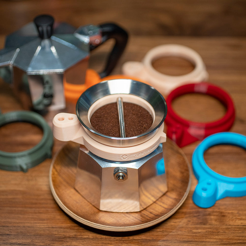Copo Inteligente para Moka Pot | Sem Pressão Manual do Café | PLA + Aço Inox