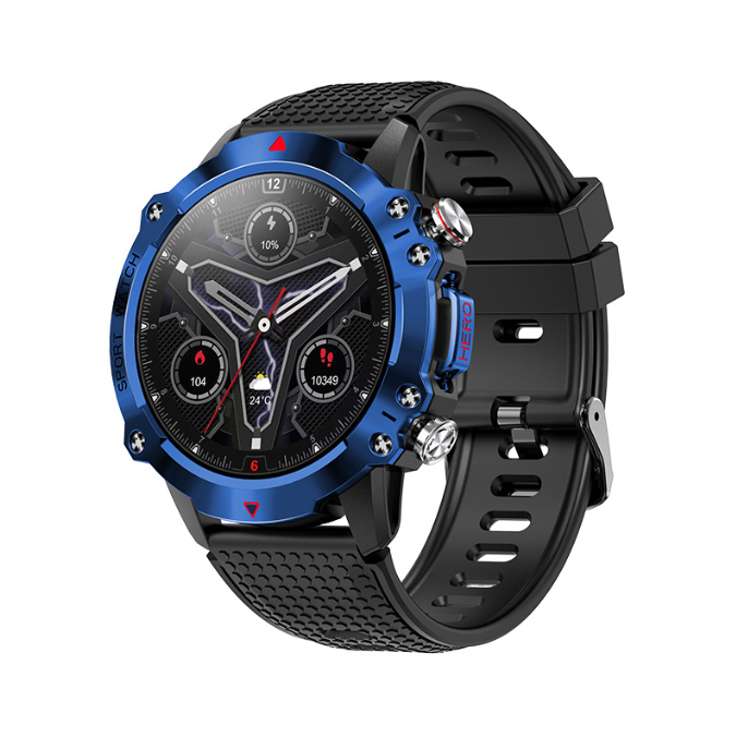 KR10 Smartwatch com Ecrã Redondo 1.39", 107 Modos Desportivos e Chamadas Bluetooth