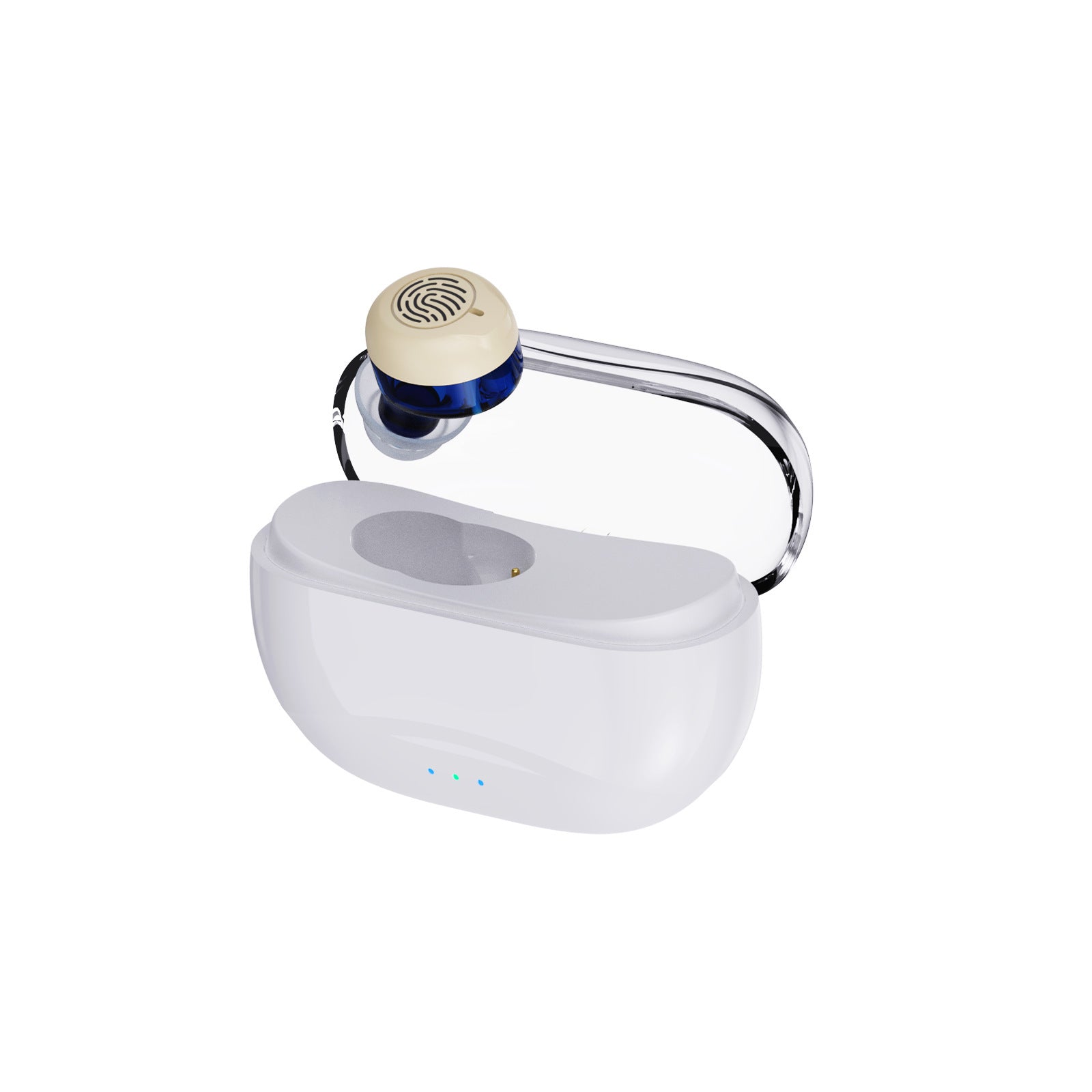 Single Unit Smart Hearing Aid for Seniors, Rechargeable Invisible Comfortable Long-Lasting Battery Life Specifically Designed for Elderly