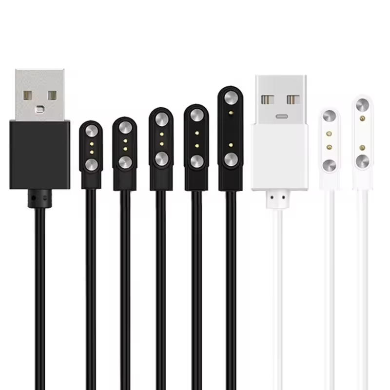 Universal 2p4p5p smartwatch magnetic charger 2-pin 4-pin 5-pin children's phone watch charging data cable