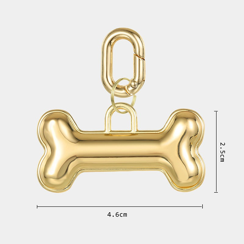Chapa de identificação para cão, chapa anti-perda para animais, chapa grande para cão de pelo dourado