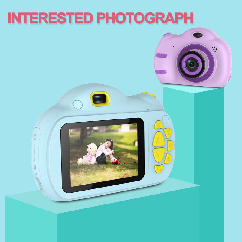 Câmara Digital Mini HD para Crianças – Bonita, Divertida, Dupla Câmara 720P/1080P, Presente Ideal