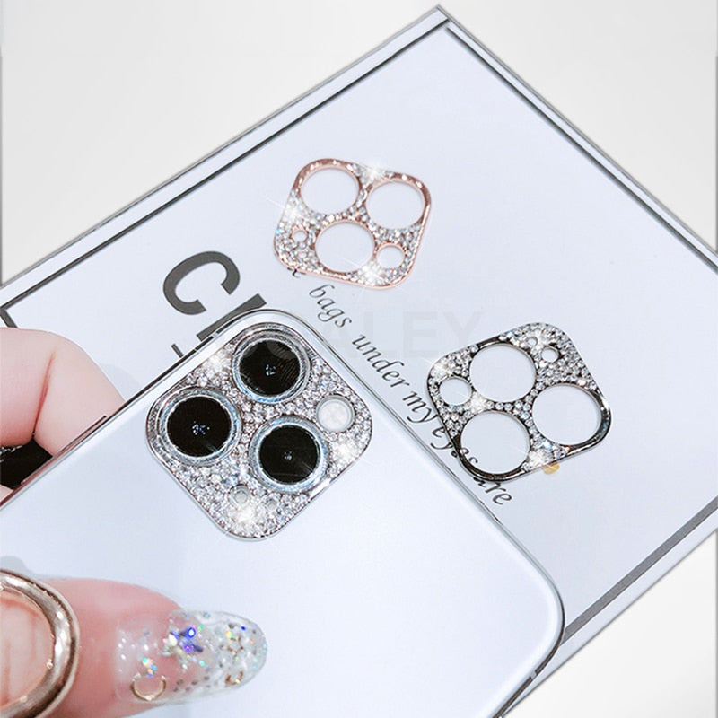 Proteção de Lentes da Câmara 3D com Cristais para iPhone