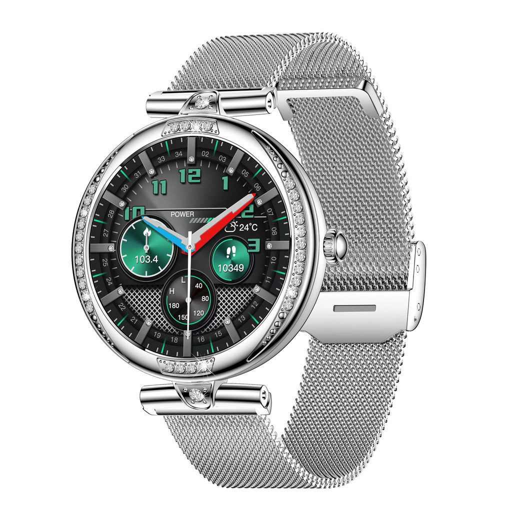 Smartwatch Feminino NX17 Pro | AMOLED, Chamadas Bluetooth e Monitorização de Saúde