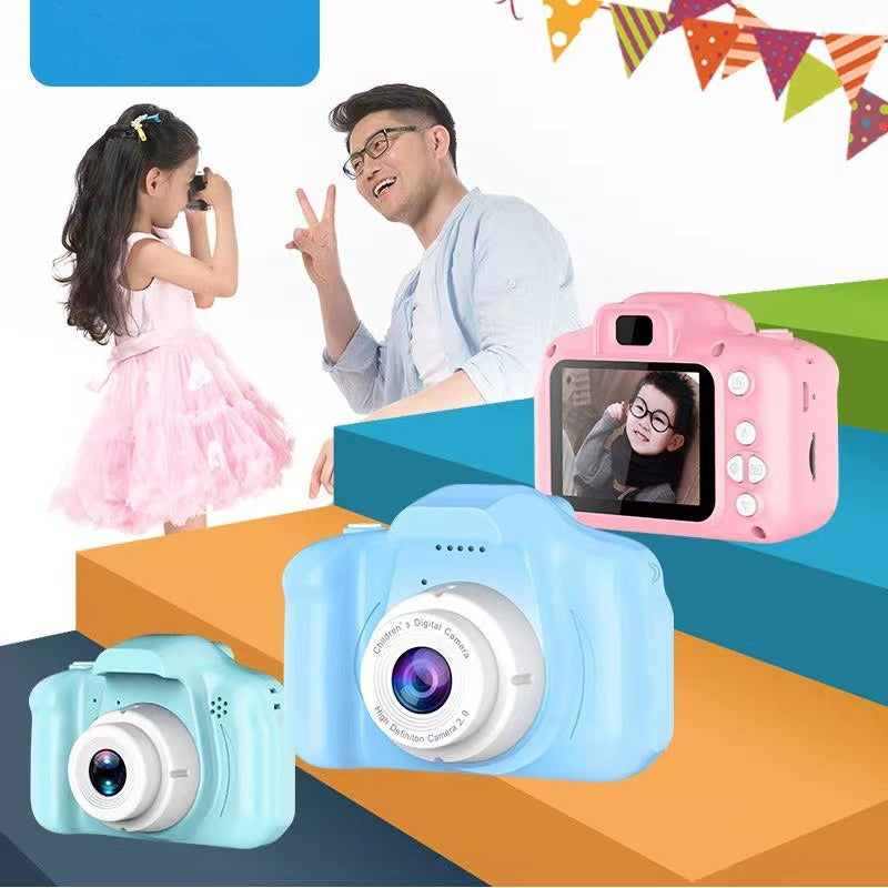 Câmara Digital HD Infantil X2 – Design Cartoon Portátil, Estilo SLR, Presente de Aniversário para Crianças