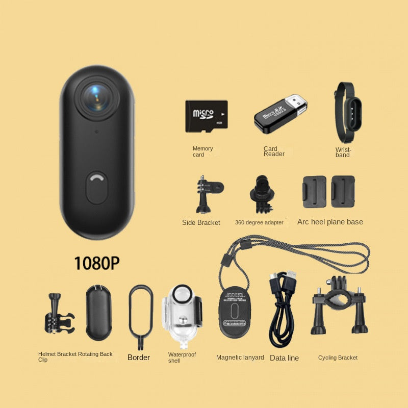 Câmara Desportiva Magnética H88 Pro 4K — Compacta Tipo Polegar para Bicicleta, Animais e Viagens