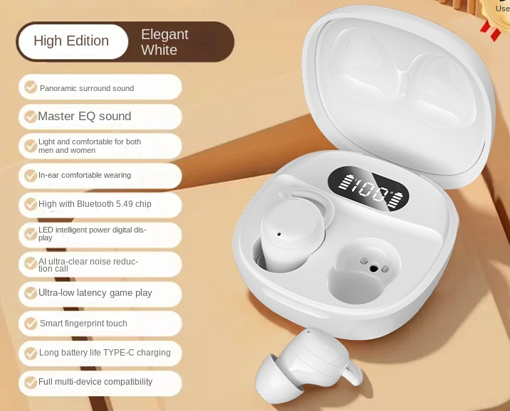 Auriculares TWS X62 Bluetooth 5.4 Mini Desportivos | Longa Autonomia e À Prova de Água
