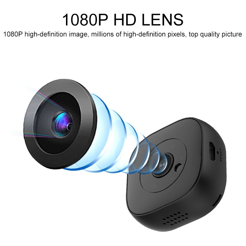 Mini Câmara WiFi HD 1080P | Visão Noturna Infravermelhos, DVR, Deteção de Movimento