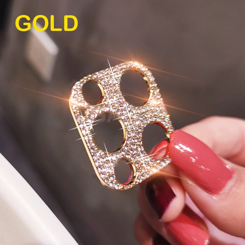 Capa de Câmara com Cristais 3D para iPhone 12 Pro Max e 12 mini, Proteção de Lente para iPhone 11 e 12 Pro Max 2