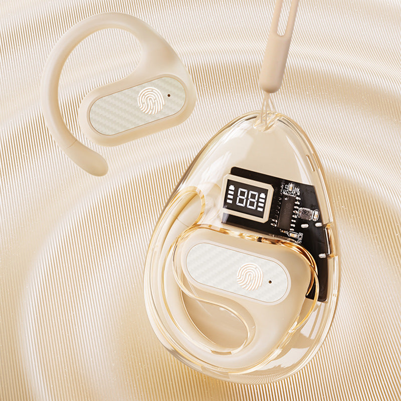 Z68 Pro Transparent Open Bluetooth Earphones OWS Intelligent Digital Display Ultra Long Battery Life Sports