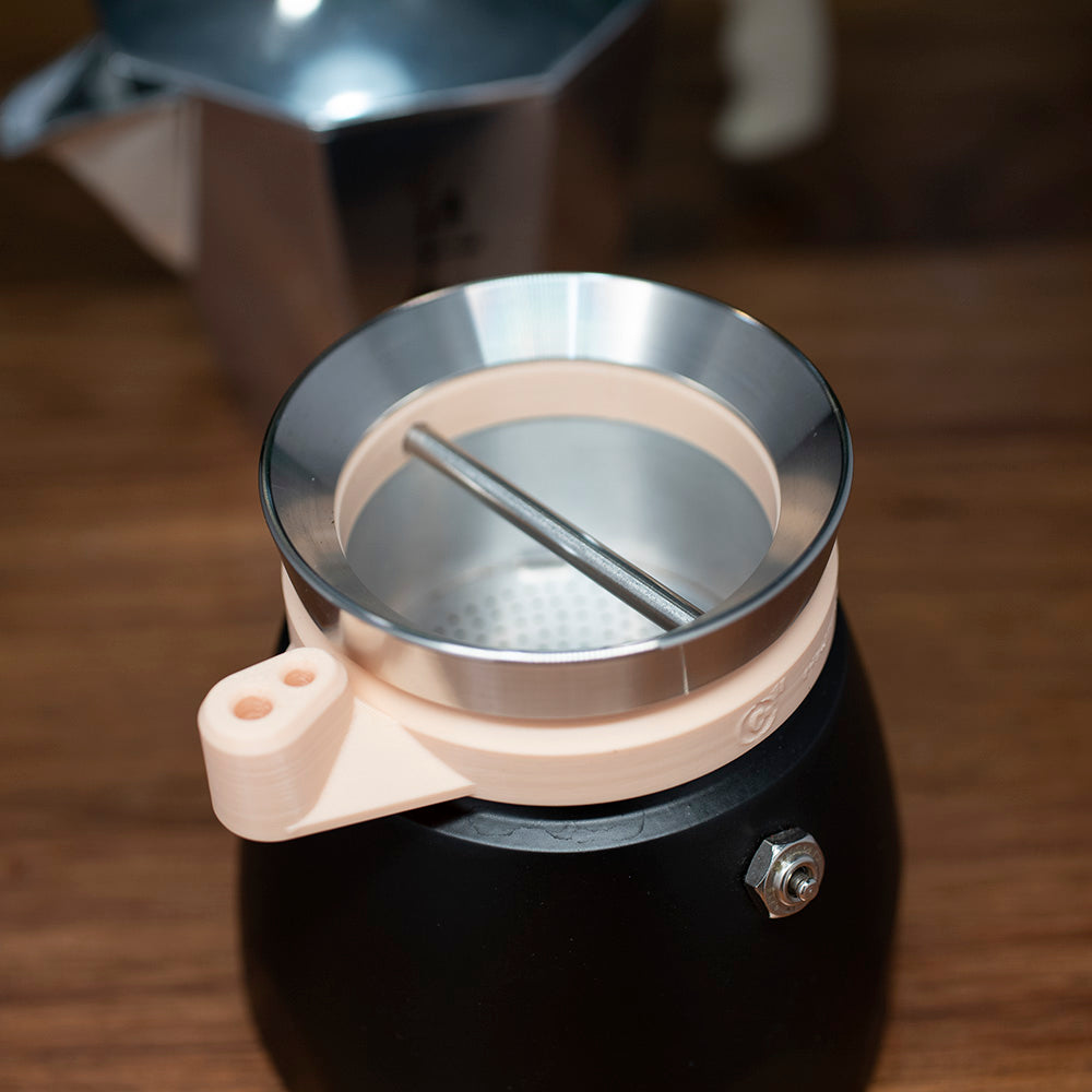 Copo Inteligente para Moka Pot | Sem Pressão Manual do Café | PLA + Aço Inox