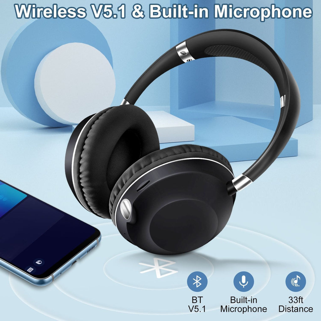 AKZ-K59 Auscultadores Bluetooth 5.1 com Lanterna de Alta Potência, Rádio FM e Cartão TF — 18h de Uso