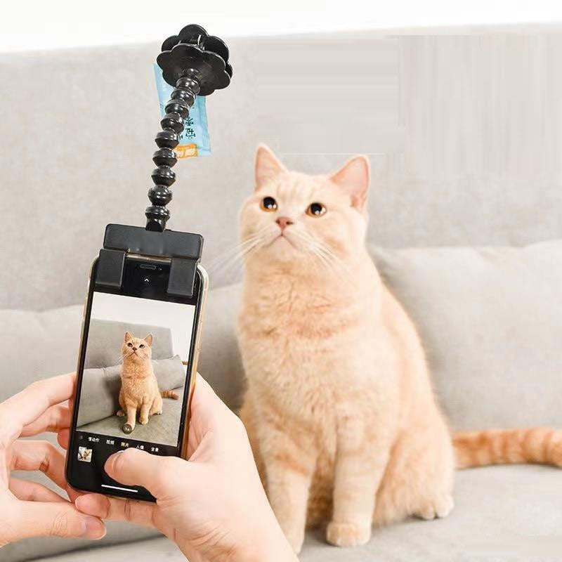 Câmara de Brinquedo para Fotografar Animais de Estimação — Suporte para Telefóne e Clip Selfie