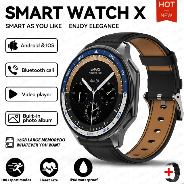 DT Watch X Smartwatch | Memória 4G, Música Local, Chamadas Bluetooth, IP68