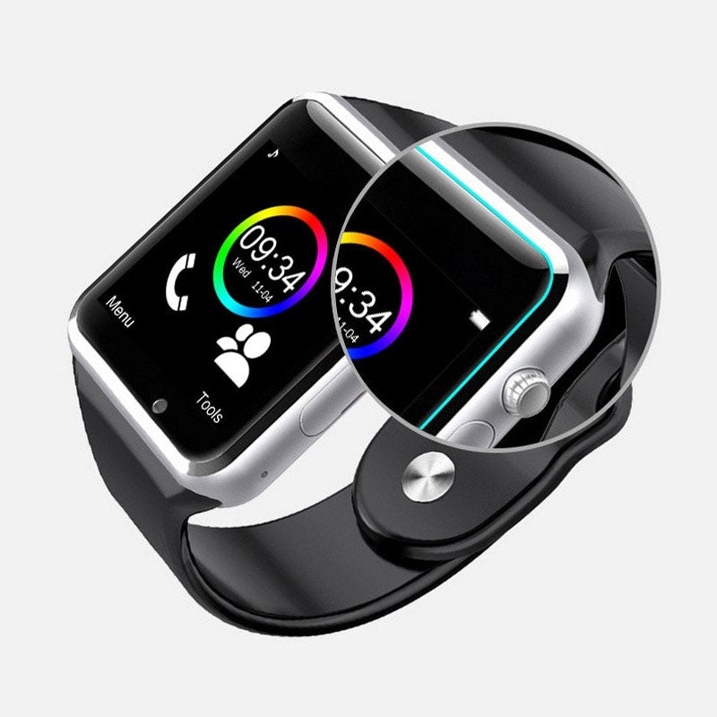 Smartwatch A1 Bluetooth com Cartão SIM | Pedometer, Câmara 0,3MP, Ecrã 1,54"