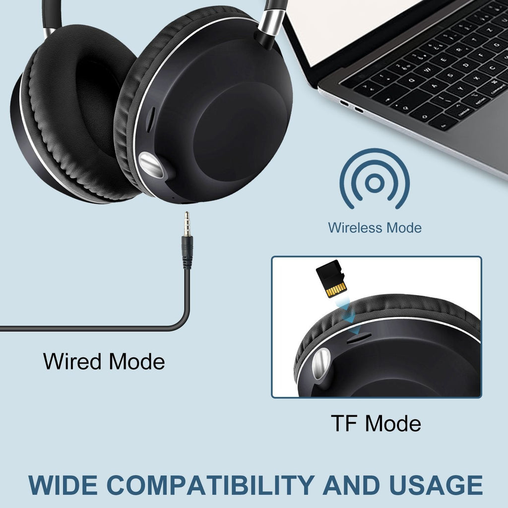 AKZ-K59 Auscultadores Bluetooth 5.1 com Lanterna de Alta Potência, Rádio FM e Cartão TF — 18h de Uso