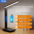 Folding alarm clock, time display, learning, reading, business, office, adjustable light, eye protection desk lamp