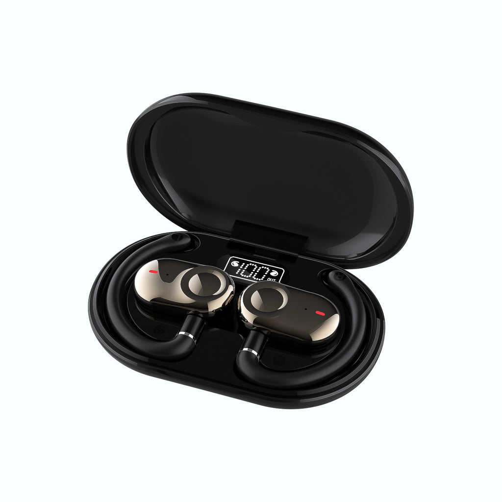 Auriculares OWS JM18 Bluetooth 5.4 | Condução de Ar | Rotação Duplo Eixo | 120h Standby | Preto