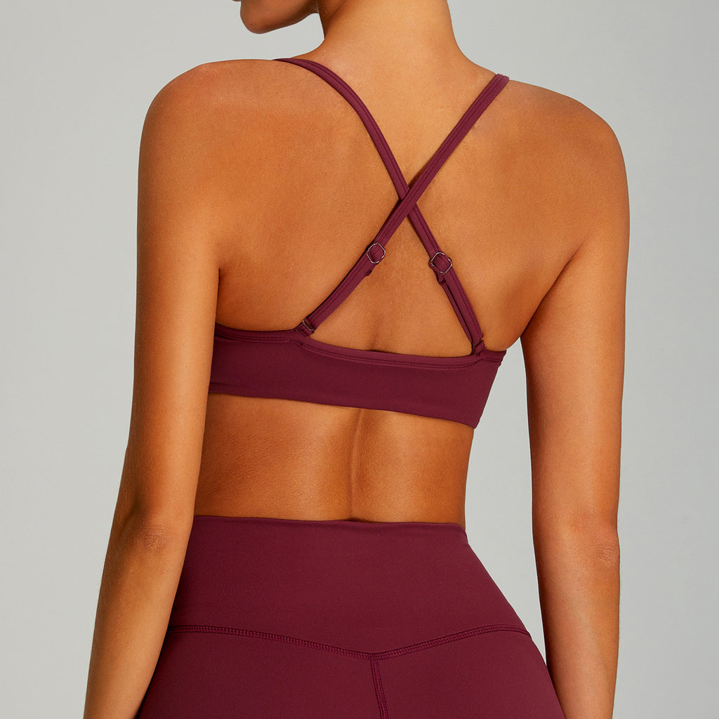 Top Desportivo Feminino com Costas Cruzadas | Anti-Choque | Yoga e Corrida | S-XL