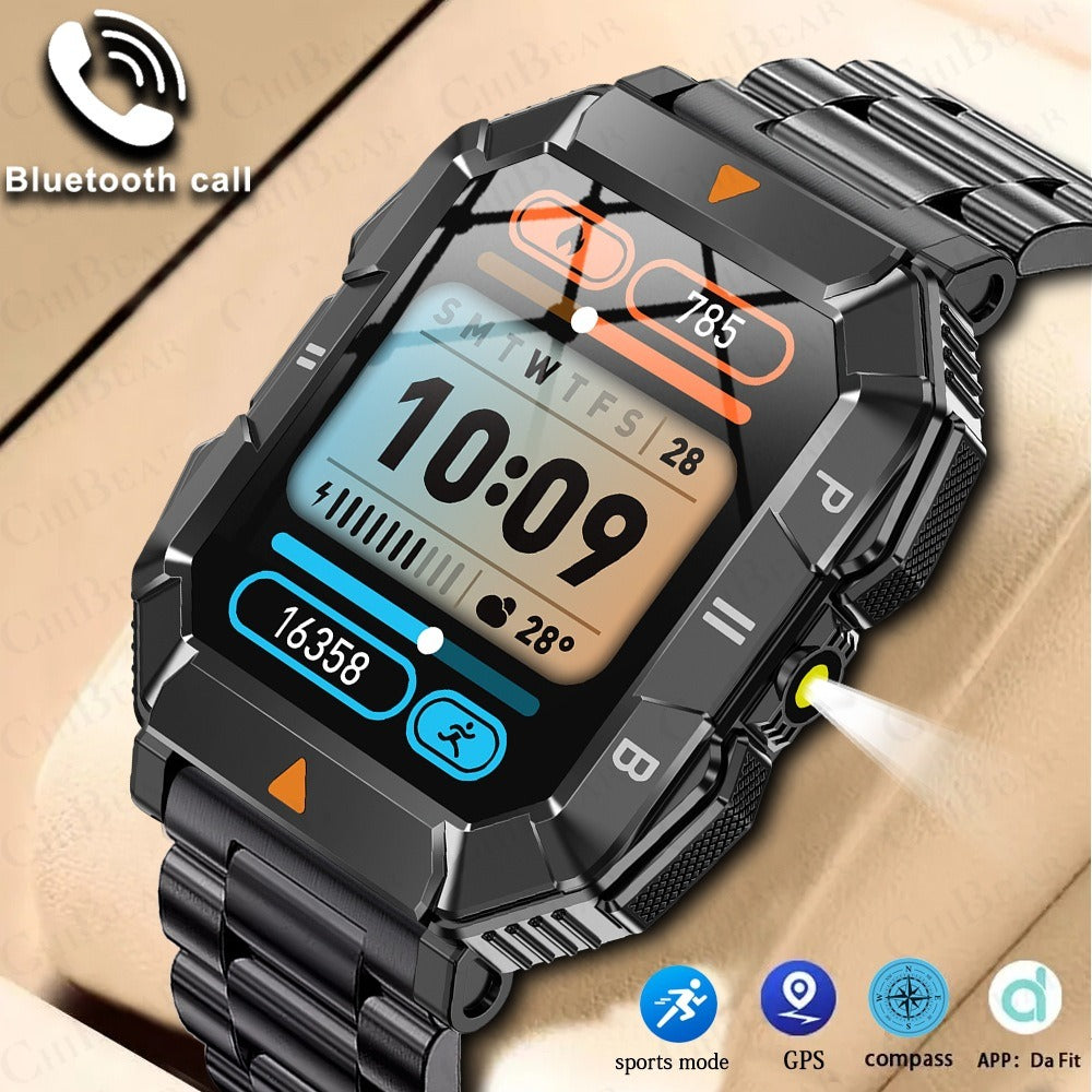 Smartwatch YK03 | Chamadas Bluetooth, Lanterna, Desporto e Monitor de Saúde À Prova de Água
