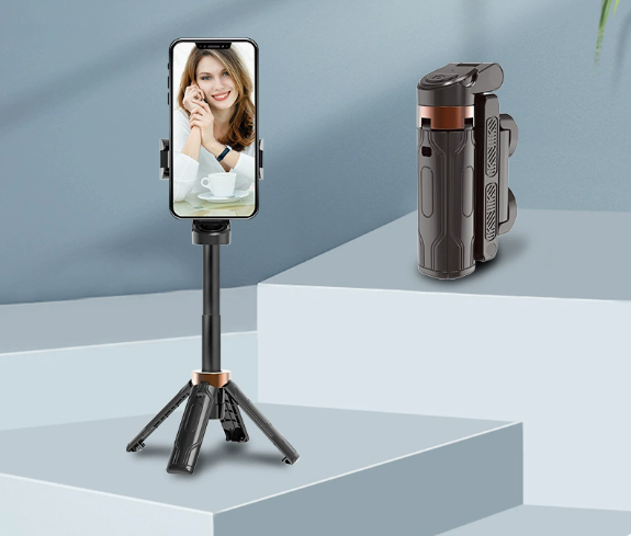 Selfie Stick Bluetooth JC-25 com Tripé Extensível e Suporte de Chão