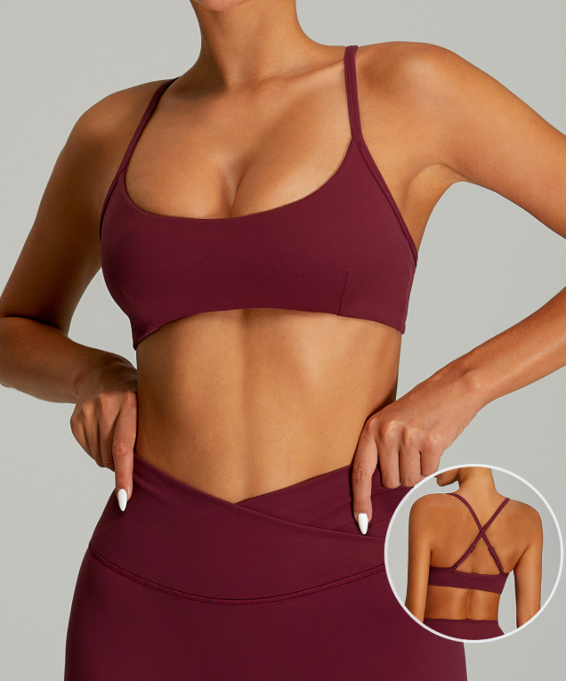 Top Desportivo Feminino com Costas Cruzadas | Anti-Choque | Yoga e Corrida | S-XL