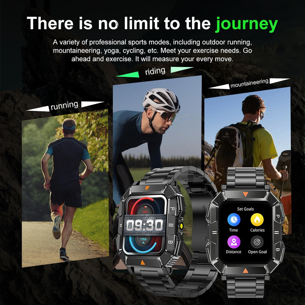 Smartwatch YK03 | Chamadas Bluetooth, Lanterna, Desporto e Monitor de Saúde À Prova de Água