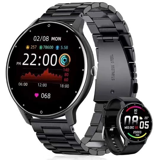 Smartwatch ZL02D | Monitor Cardíaco, Pressão Arterial e Sono | IP67 À Prova de Água