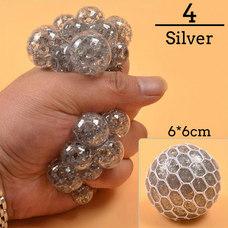 Bola de Uvas Antistress Colorida, Brinquedo Squishy para Aliviar o Stress