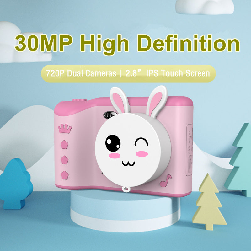 Câmara Digital Infantil HD 2,8" Dual Cam | Mini SLR Brinquedo Presente para Crianças