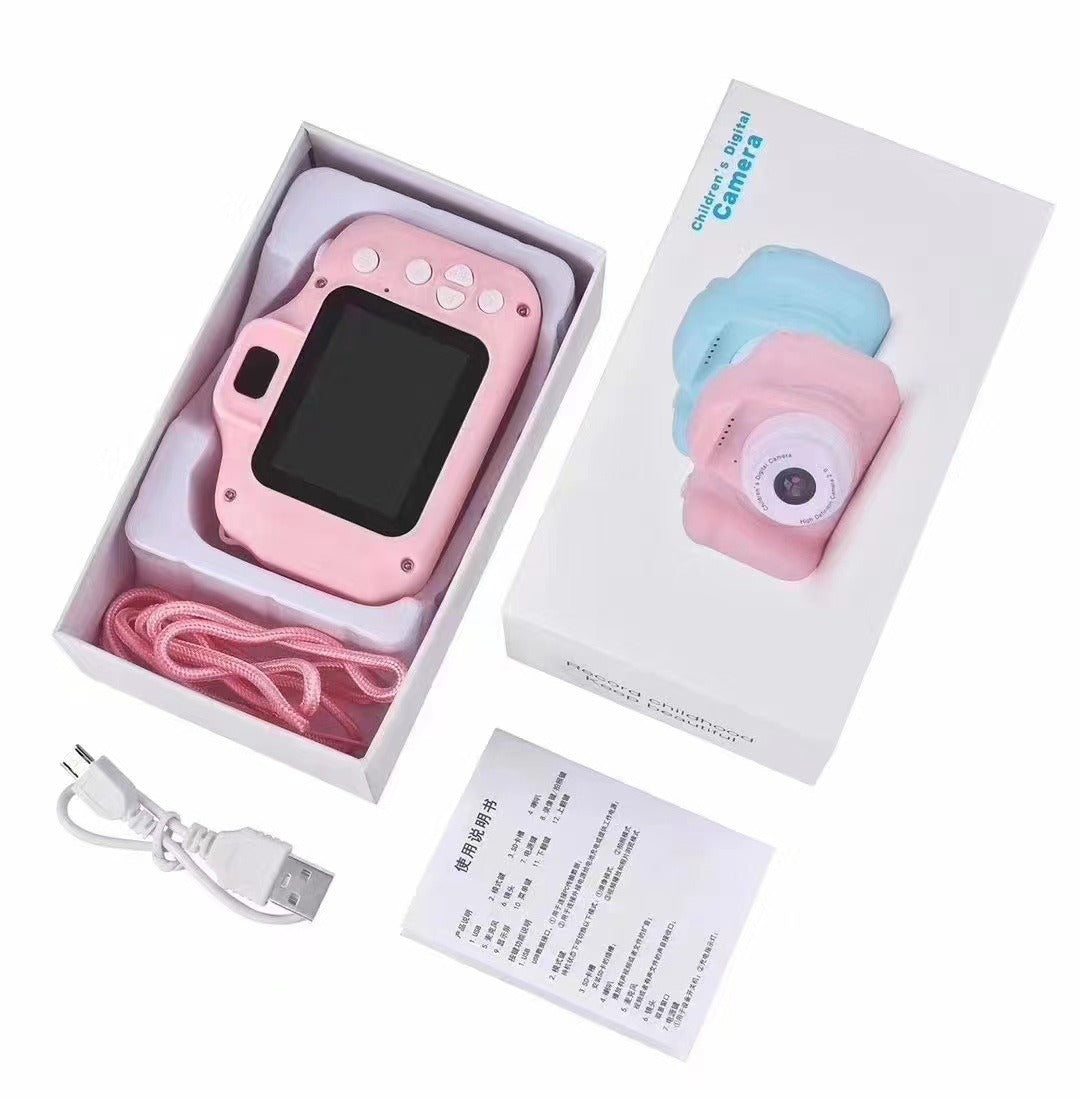 Câmara Digital HD Infantil X2 – Design Cartoon Portátil, Estilo SLR, Presente de Aniversário para Crianças