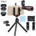 Kit de Lentes para Telemóvel Akinger | Olho de Peixe, Grande Angular, Macro e Teleobjetiva | 4 a 13 Lentes