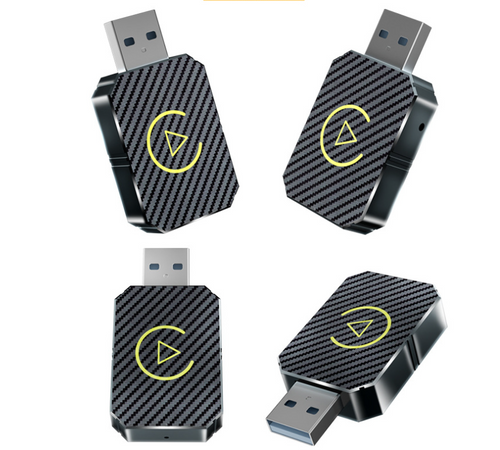 Adaptador Sem Fios para CarPlay e Android Auto com Ligação USB-C