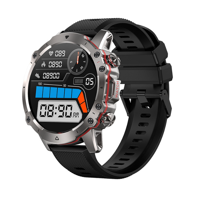 AK56 Smartwatch Outdoor com Chamadas Bluetooth e Monitor de Saúde