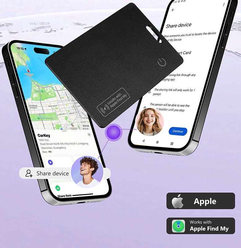 Ultra thin wireless charging card anti loss device for the elderly children pets tracking items searching and locating devices