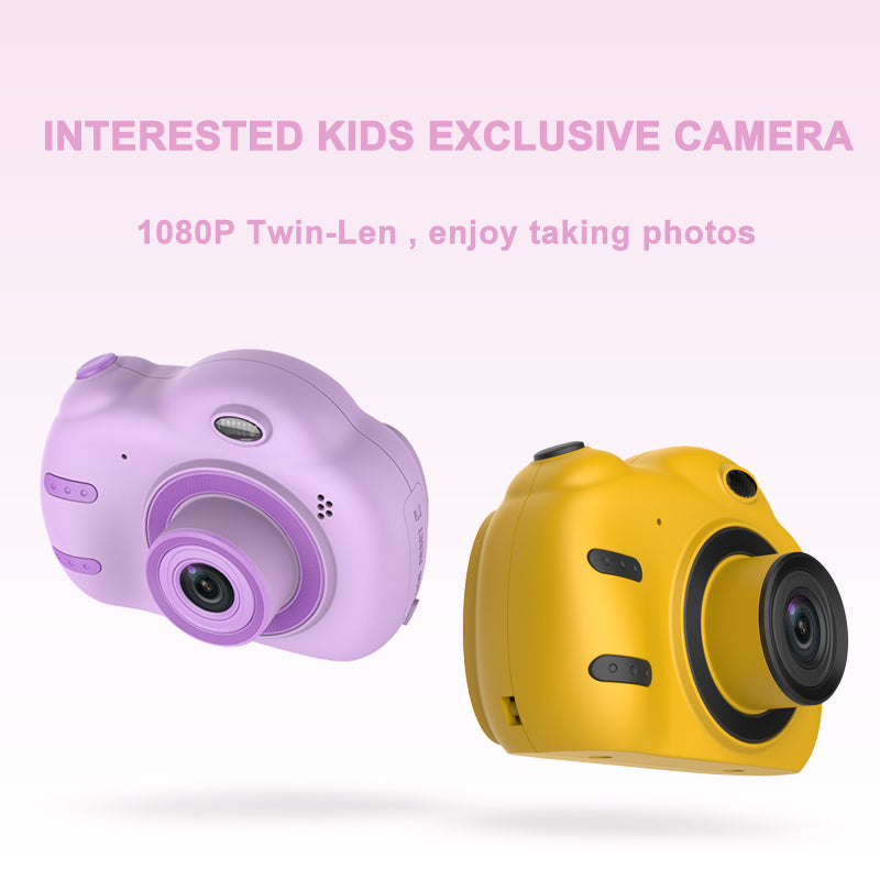 Câmara Digital Mini HD para Crianças – Bonita, Divertida, Dupla Câmara 720P/1080P, Presente Ideal