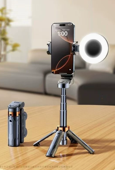 Selfie Stick Bluetooth JC-25 com Tripé Extensível e Suporte de Chão