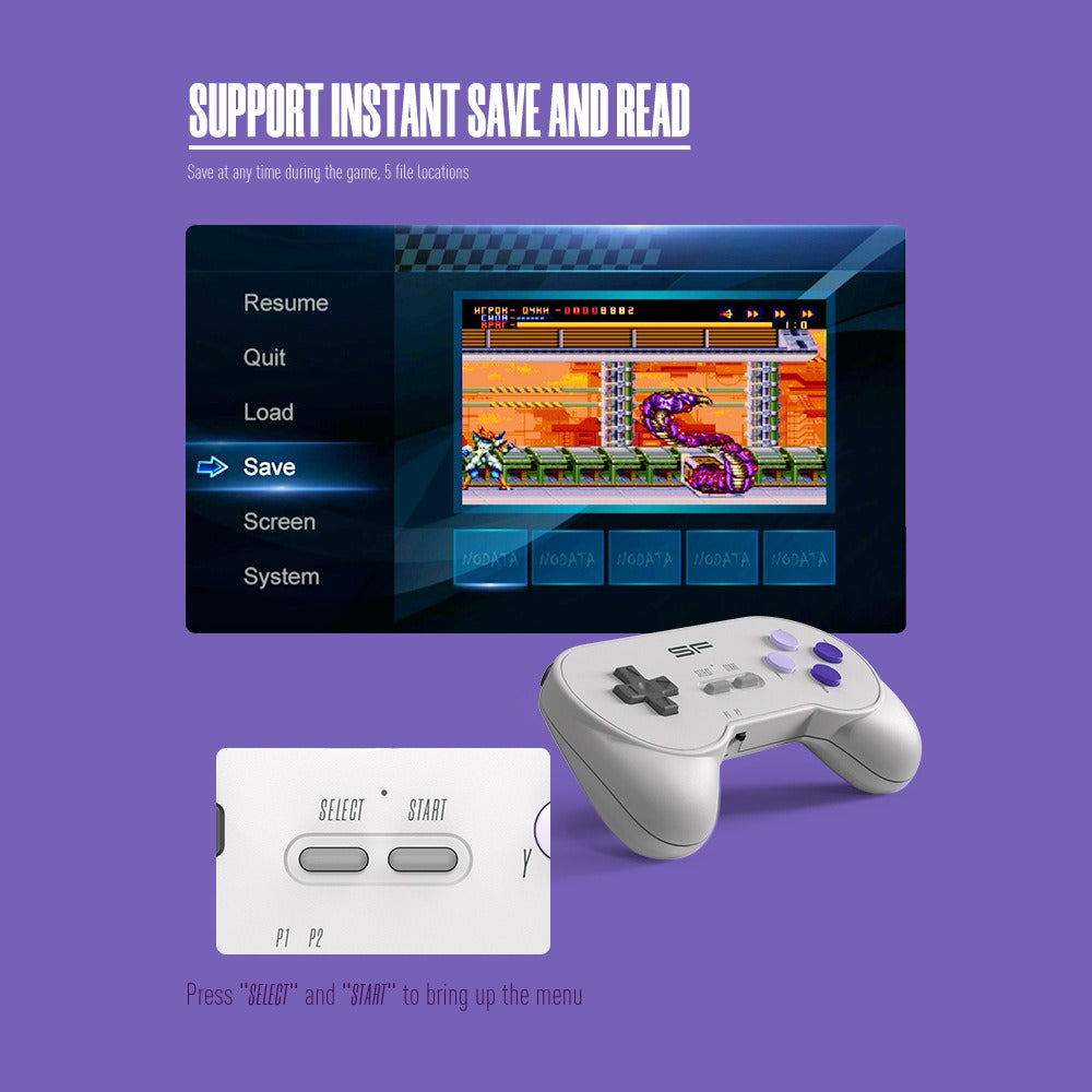 Consola de Jogos Retro SFC Clássica, SNES HD sem Fios, Mini Y2 SF