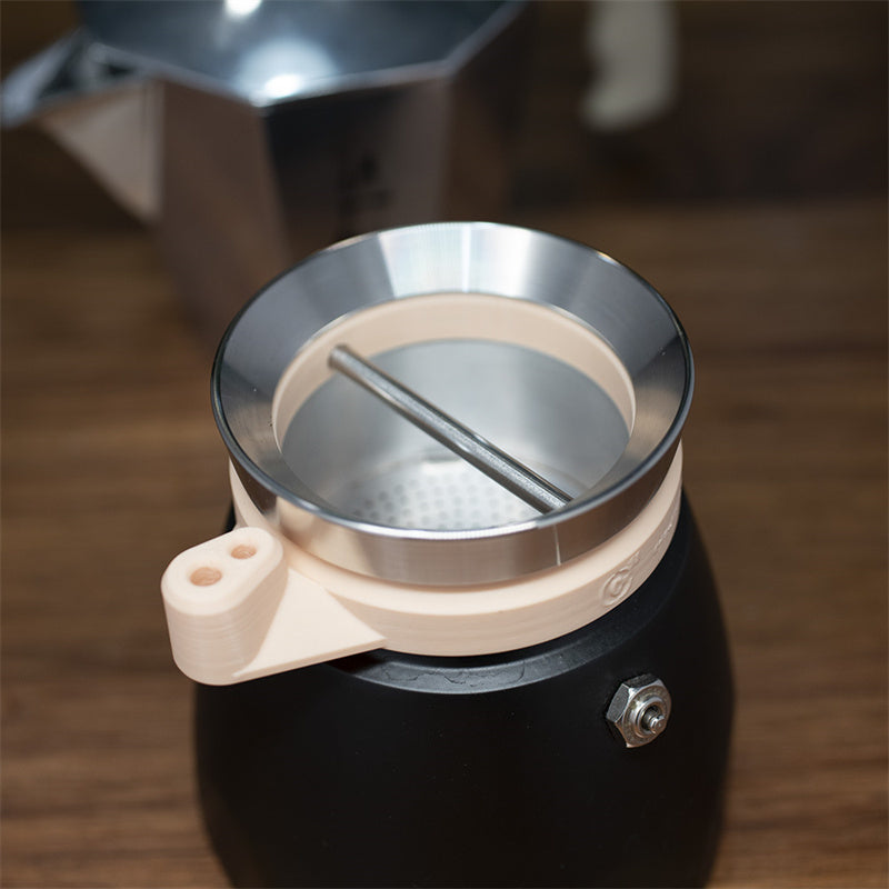 Copo Inteligente para Moka Pot | Sem Pressão Manual do Café | PLA + Aço Inox