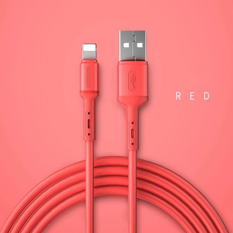Cabo USB para iPhone 12, 11, Pro e Max | Lightning 2,4A em TPE