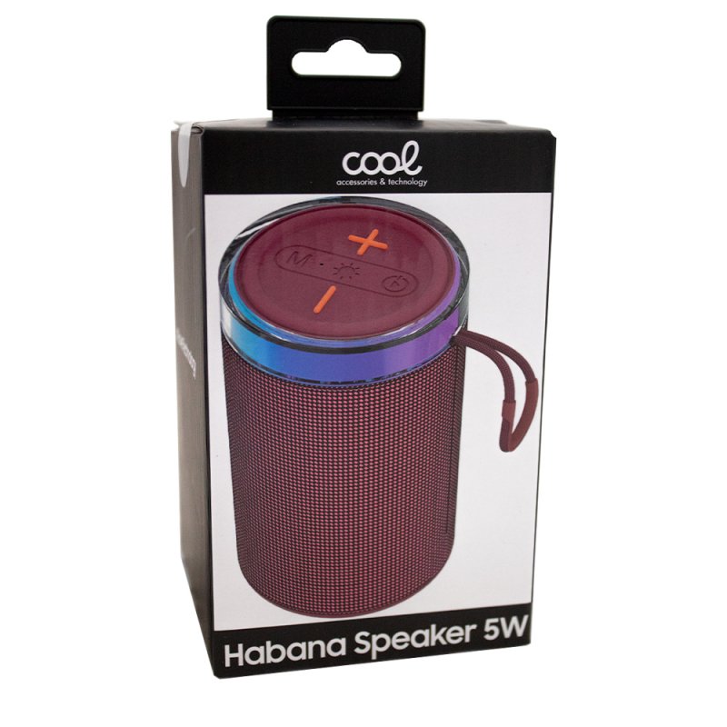 Altavoz Bluetooth Universal Música 5W COOL Habana TWS Rojo