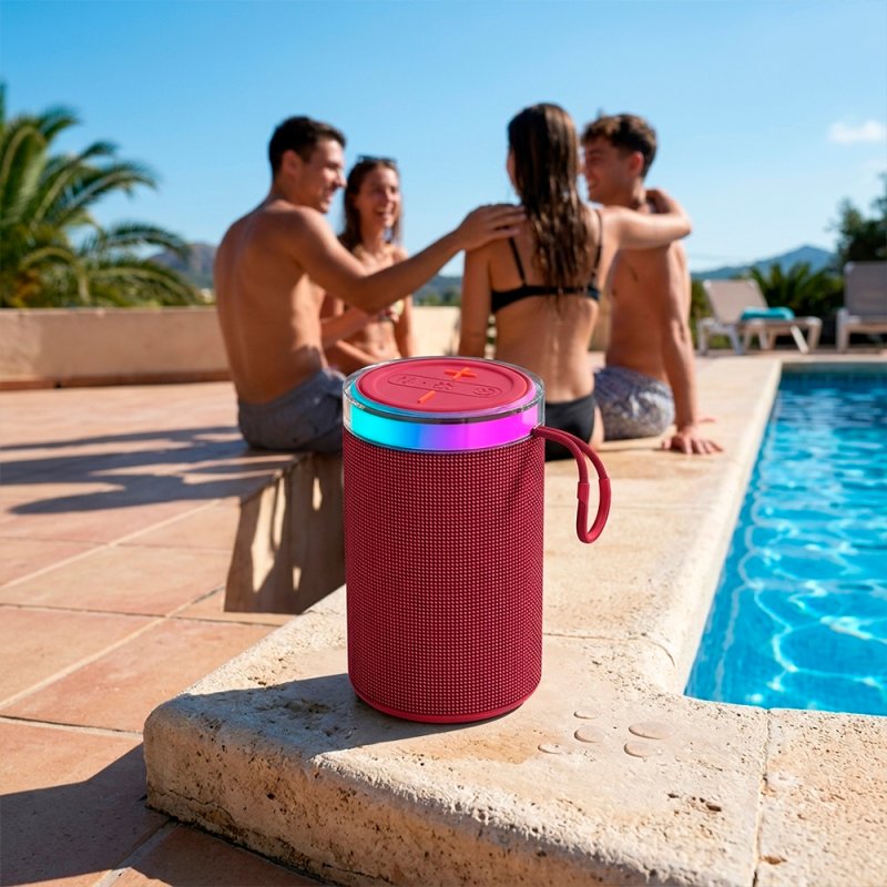 Altavoz Bluetooth Universal Música 5W COOL Habana TWS Rojo