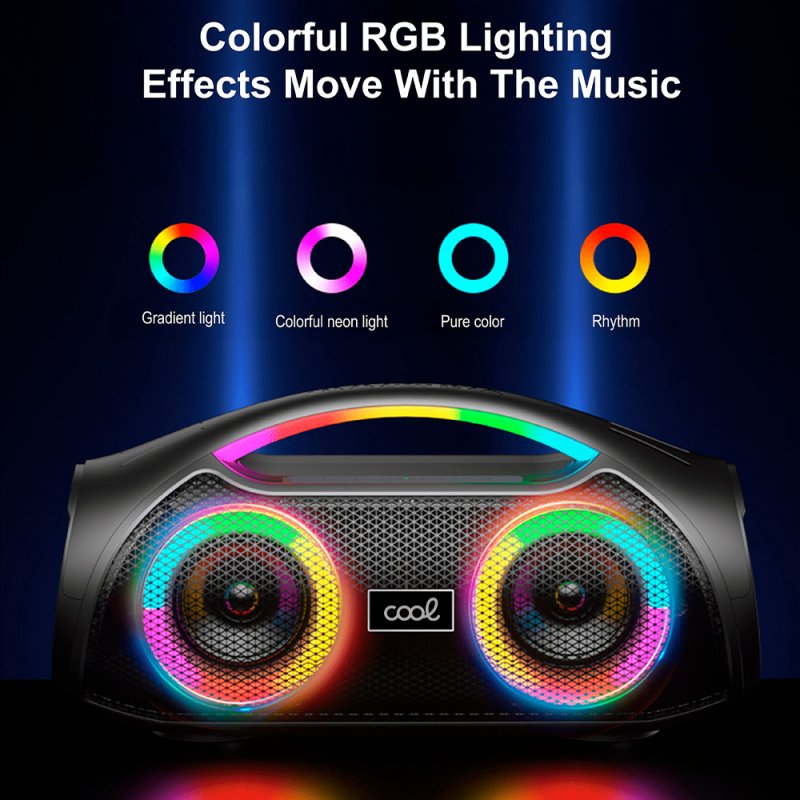 Altavoz Música Universal Bluetooth Marca COOL Unique (30W) Negro