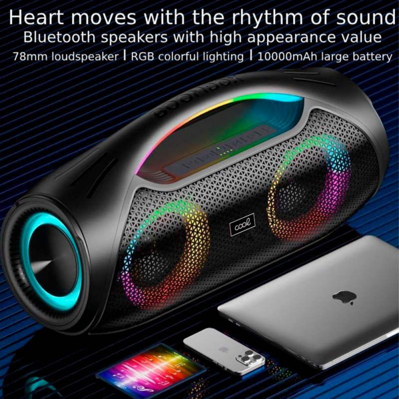 Altavoz Música Universal Bluetooth Marca COOL Unique (30W) Negro