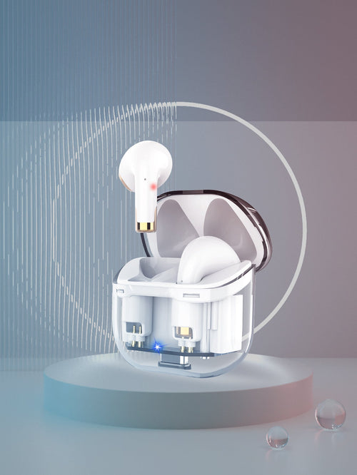 APRO11 Auriculares TWS Bluetooth 5.3 com Caixa Transparente — Desportivos, Redução de Ruído, Sem Fios - Telejacob Shop