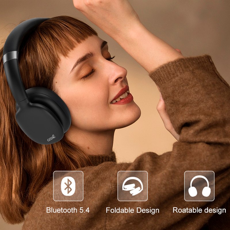 Auriculares Stereo Bluetooth Cascos COOL Roller Beige