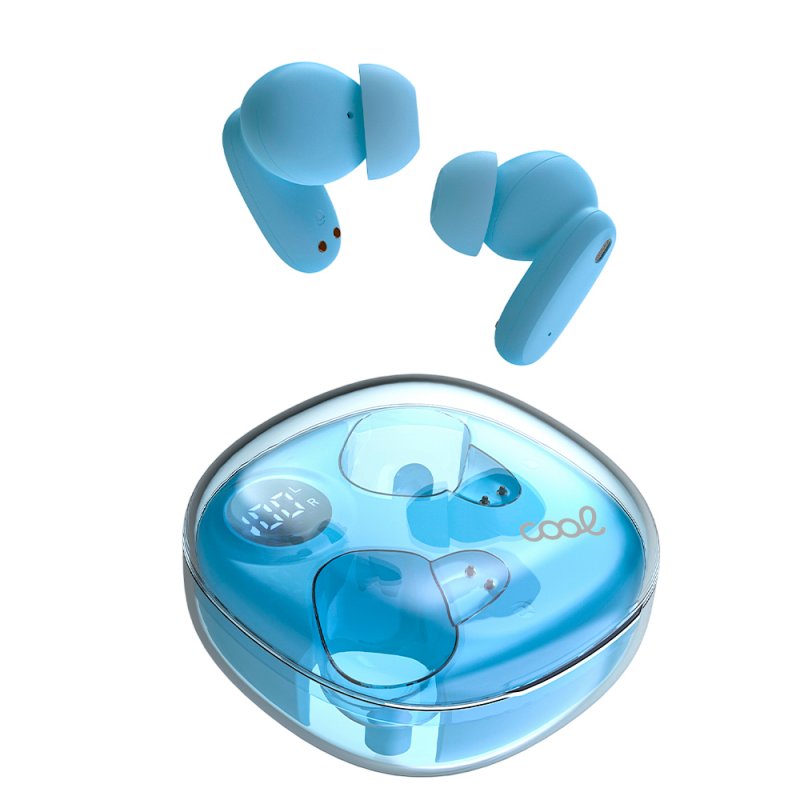 Auriculares Stereo Bluetooth Dual Earbuds COOL Fun Celeste
