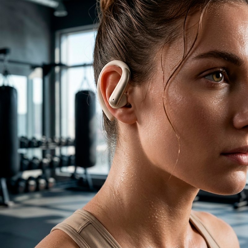 Auriculares Stereo Bluetooth Earbuds COOL Gym ANC Beige