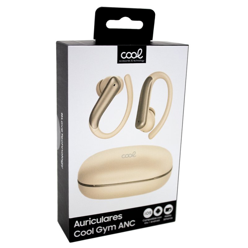 Auriculares Stereo Bluetooth Earbuds COOL Gym ANC Beige
